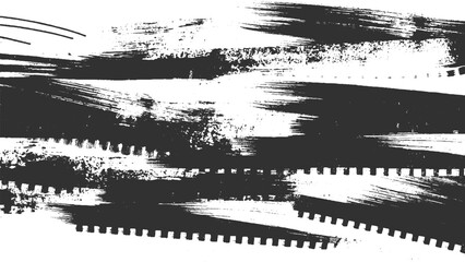 Obraz premium Abstract Black and White Grunge Brush Stroke Texture Background