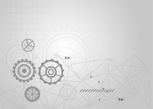 Abstract gear wheel mechanism background. Machine technology.