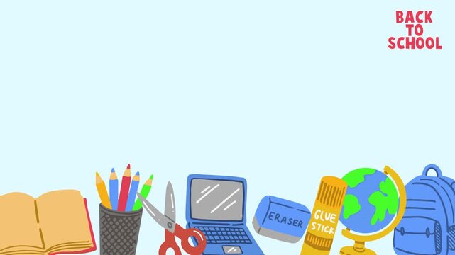 Back to school video animation