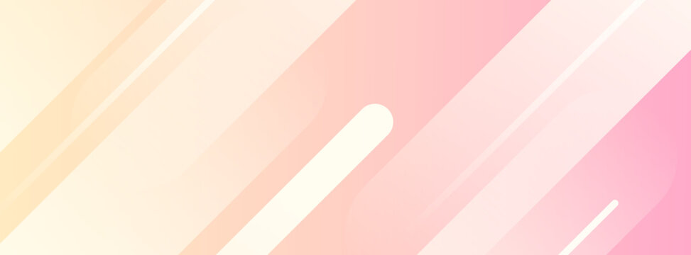 Minimalist banner background colorful yellow and pink soft color