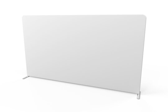Expo trade show display banner stand backdrop Minimalist mockup 3d rendering
