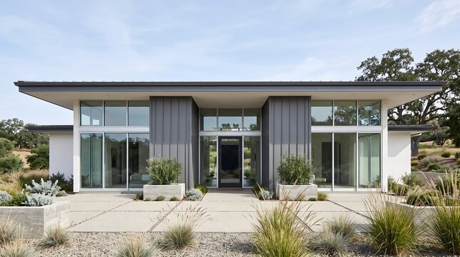 Modern Single Story Architectural Home Exterior