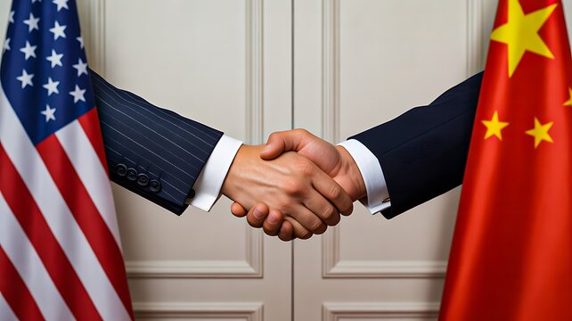 United states and china handshake representing international business partnership