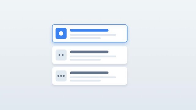 Minimalist digital interface list with rising green arrow
