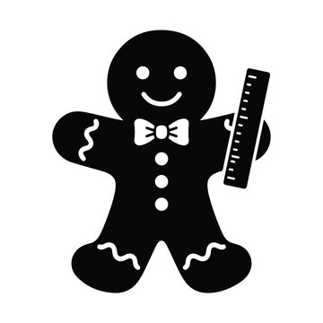 Gingerbread Student Holding Ruler