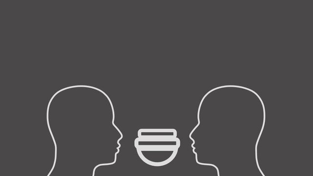 Personal growth and development. Business coaching and education concept. Human heads with idea lamp. Social network and business communication. Problem solving, chaos and mess, difficult situation.