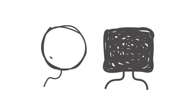 Metaphor bipolar disorder mind mental. Split personality. Concept mood disorder. Two head silhouette. Psychology and mental health. Dual personality concept. Tangle and order.
