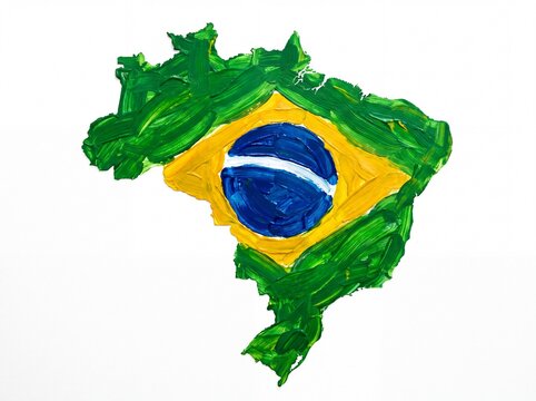 pintura do mapa do brasil com tinta