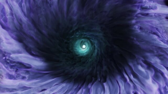 Purple Teal Smoke Vortex Tunnel Seamless 4K 60fps Loop