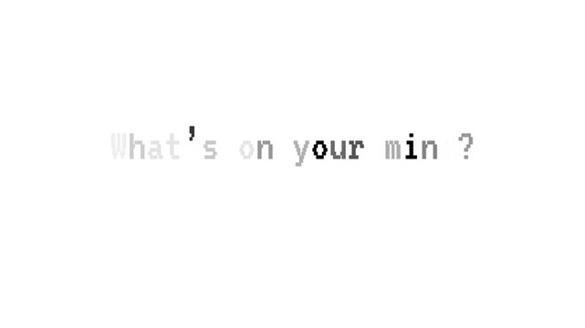 Chatbot virtual assistant text message animation on white background