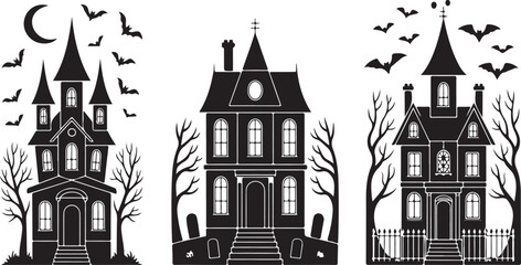 Fototapeta premium Halloween Border Frame with Spooky Bats and Pumpkins for Festive Party Invitation Design