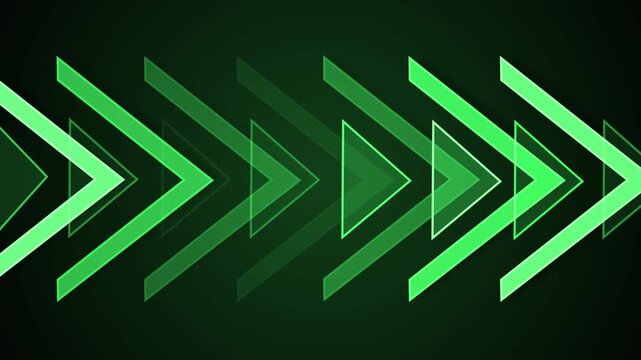 Abstract arrows and chevrons pointing right suggesting forward movement and direction animation