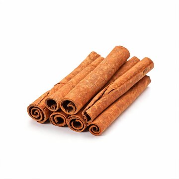 Premium Natural Cinnamon Sticks Isolated on White Background