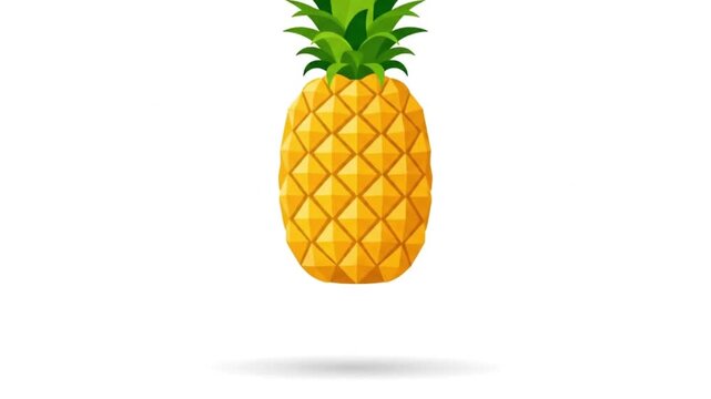 Illustrative video of fruits with animated pineapples