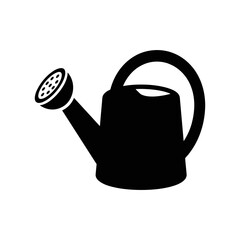 Black garden watering can silhouette vector icon © StudioLumina