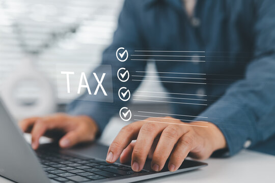 Tax planning services to maximize tax savings and optimize business finances provided by knowledgeable financial advisors. digital tax checklist that shows electronic and online tax filing.