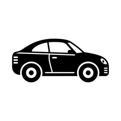 Fototapeta premium Isolated Silhouette of a Modern Sedan Car