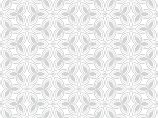 Fototapeta premium Floral decorative fabric seamless pattern design