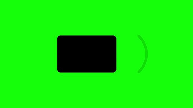 Contactless card NFC payment animation on green screen. 4K Video