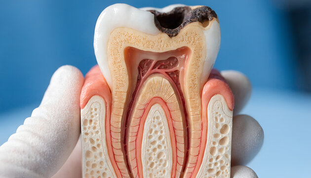 Dental Tooth Anatomy and Cavity Model