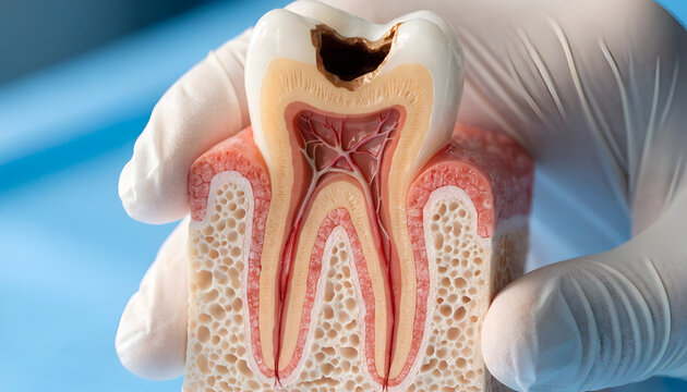 Dental Tooth Anatomy and Cavity Model