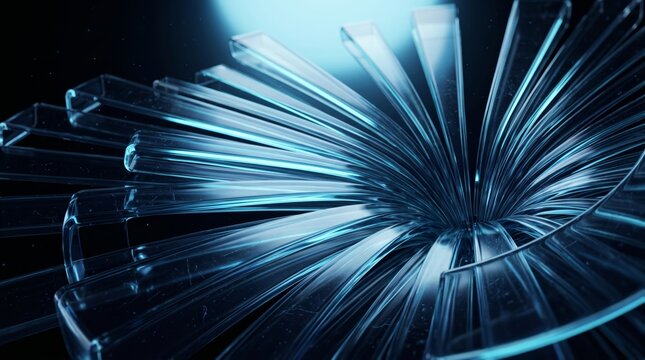 Fiber Optic Cables Transmitting High Speed Data Through Modern Network Technology