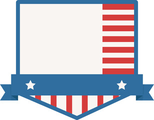 Naklejka premium Patriotic Labor Day Badge Illustration