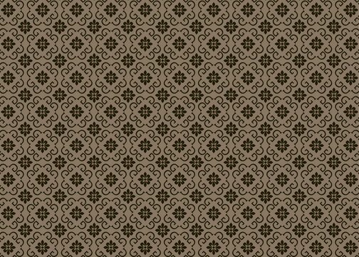 An exquisite brown design with a Chinese floral pattern