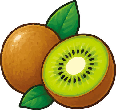 A cute and colorful fruit PNG collection featuring fresh and delicious fruits with a playful, cheerful style.
