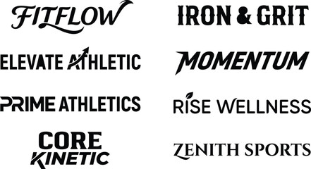 Obraz premium Fitness brand logo collection set