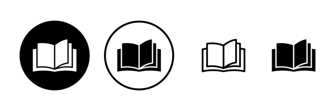 Book icon vector illustration. open book sign and symbol. ebook icon