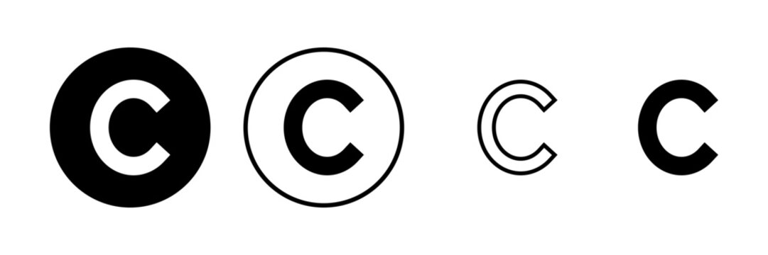 Copyright icon vector illustration. copyright sign and symbol