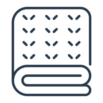 Line Art Mattress Icon for Bedding Retail Branding