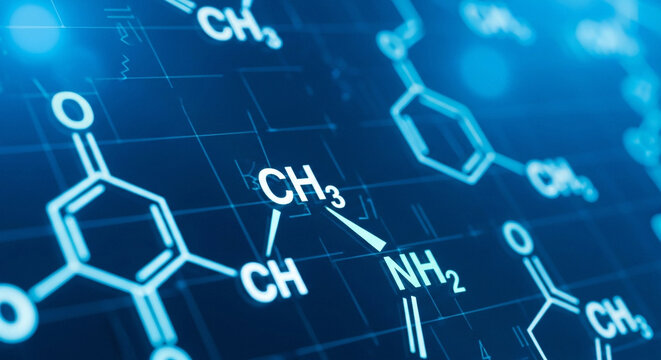 Molecular structure chemical compounds digital background