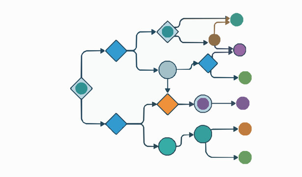 Machine Learning Decision Tree Data Science Algorithm Vector Illustration
