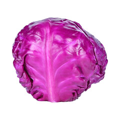 Fototapeta premium Fresh Red Cabbage Isolated on White Background.