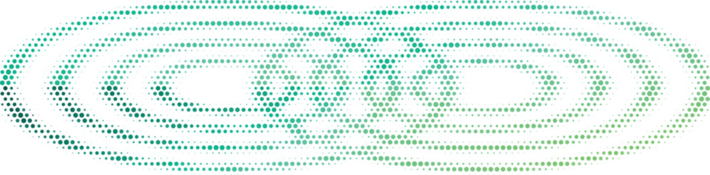 Abstract interconnected geometric pattern with gradient color transition on white background