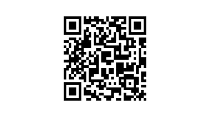 Fototapeta premium Minimalist QR code vector icon, digital scan barcode for mobile payment, black and white square matrix link for marketing
