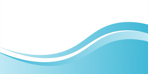 Obraz premium Blue and white business wave banner background. vector