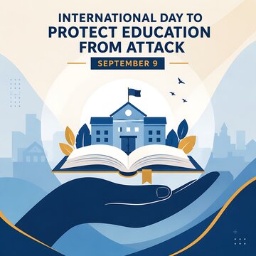 International day to protect education from attack illustration