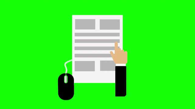 Online Form and Digital Registration Concept with Hand Selecting Fields on Document