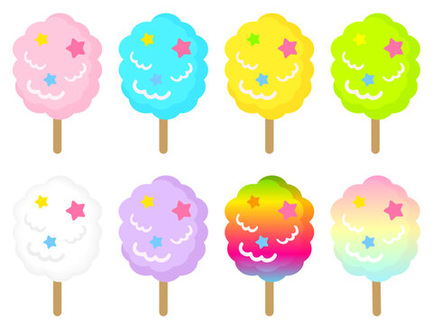 わたあめのイラスト素材セット2