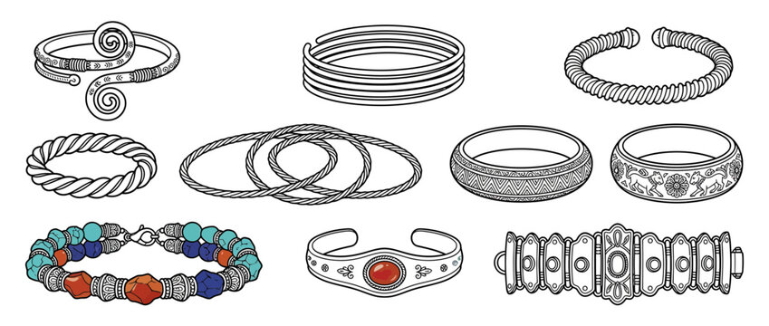 Collection of Antique and Modern Bracelets and Bangles