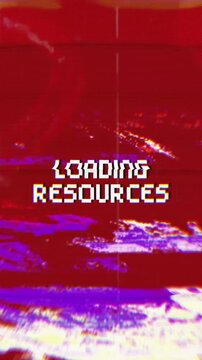 Loading Resources Animation Retro Style. A vibrant and dynamic visual that captures the essence of retro loading screens.