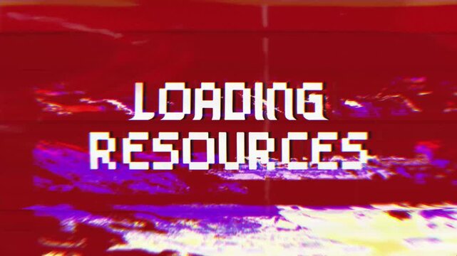 Loading Resources Animation Retro Style. A vibrant and dynamic visual that captures the essence of retro loading screens.