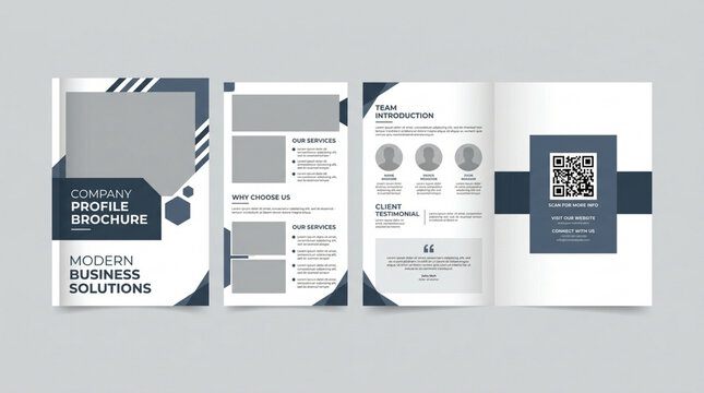 Modern Corporate Business Profile Brochure Layout Design Template