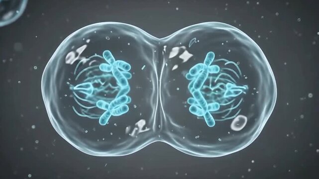 3D Animation of Cellular Mitosis and Cell Division Process
