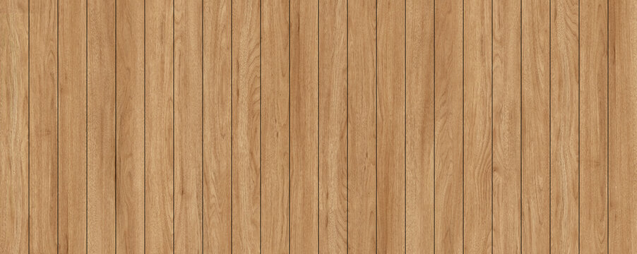 Natural oak wood texture, vertical timber slats background, light brown wooden paneling for interior design and architectural visualization