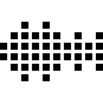 Pixelated sound wave equalizer icon