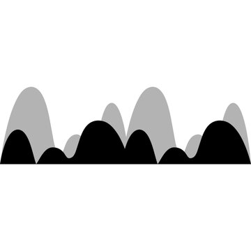 Layered audio wave vector icon
